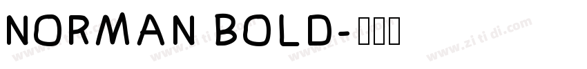 norman bold字体转换